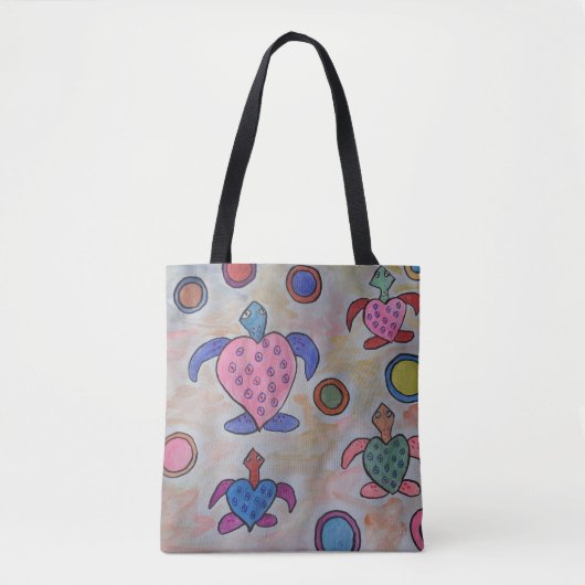 Turtles & Circles Totbeutel Tasche (Vorderseite)