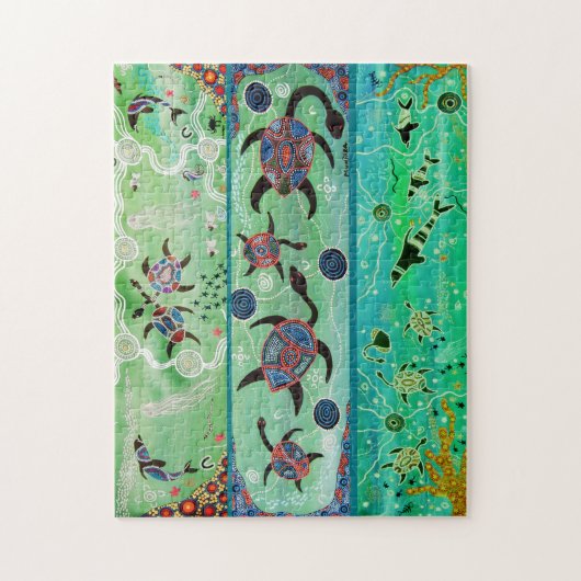 Turtles & Delphinpuzzle Puzzle (Vertikal)