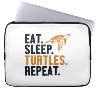 Turtles essen schlafen wiederholen Schildkröte Bem Laptopschutzhülle