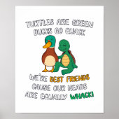 Turtles Green Ducks Quack Poster (Vorne)