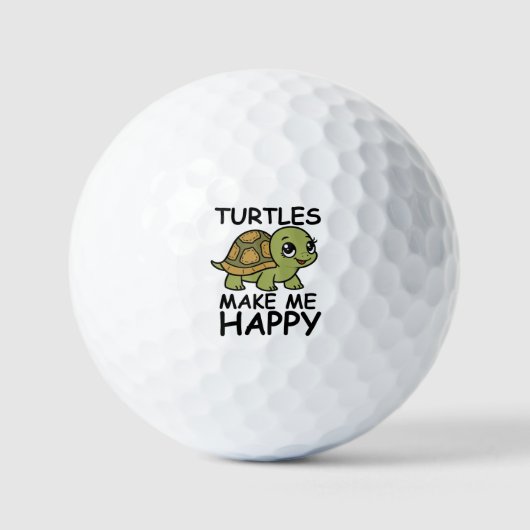 Turtles Make Me Happy Golfball (Vorderseite)