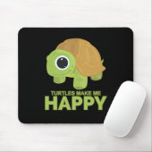 Turtles Make Me Happy Mousepad (Mit Mouse)