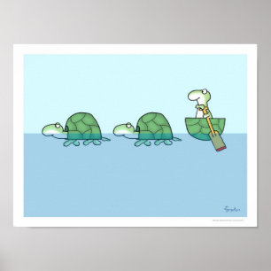 TURTLES PADDLING Poster von Sandra Boynton