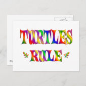 TURTLES RULE POSTKARTE (Vorne/Hinten)