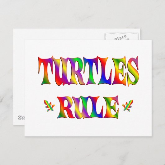 TURTLES RULE POSTKARTE (Vorne/Hinten)