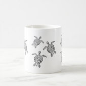 Turtles Stamm Tattoo Schwarzes Küstentier Kaffeetasse (Mittel)