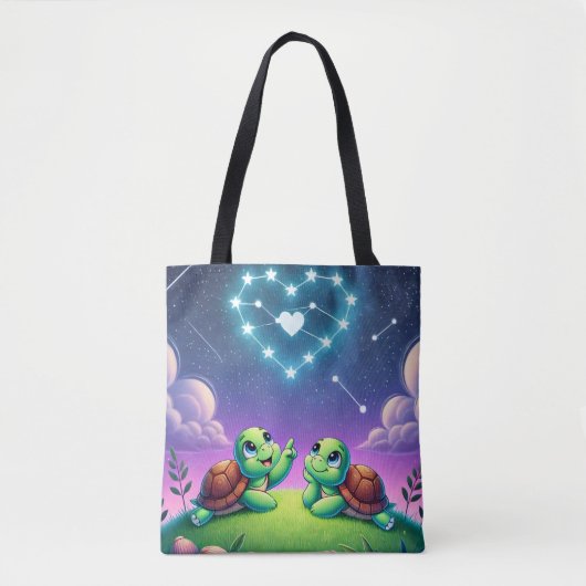 Turtles Stargazing Heart Tasche (Vorderseite)