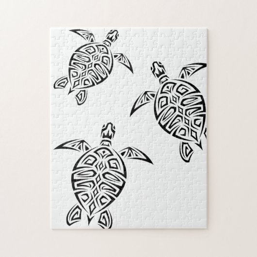 Turtles Tribal Tatoo Animal Puzzle (Vertikal)