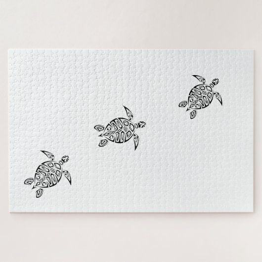 Turtles Tribal Tatoo Animal Puzzle (Horizontal)