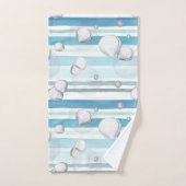 Turtles Watercolor Pattern Badhandtuch Set (Handtuch)