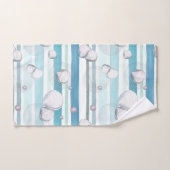 Turtles Watercolor Pattern Badhandtuch Set (Handtuch)