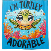 "Turtley Adorable" Duschvorhang (Vorderseite)