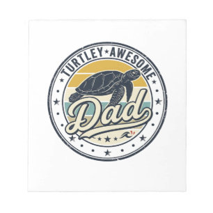 Turtley Awesome Papa Vintage Turtle Shirt Design_1 Notizblock