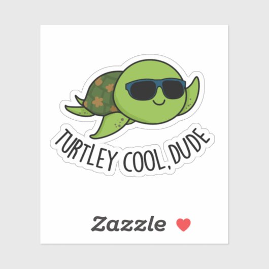 Turtley Cool Typ Funny Turtle Pub Aufkleber (Blatt)