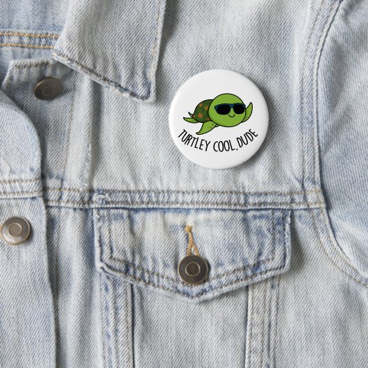 Turtley Cool Typ Funny Turtle Pub Button (Beispiel)