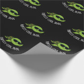 Turtley Cool Typ Funny Turtle Pun Dark BG Geschenkpapier (Ecke)