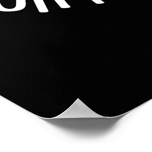 Turtley Cool Typ Funny Turtle Pun Dark BG Poster (Ecke)