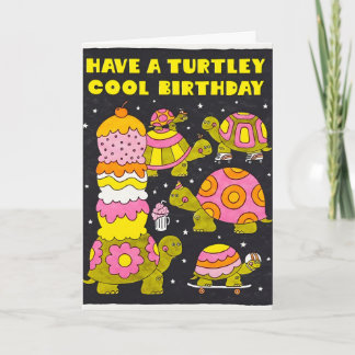 Turtley Coole Geburtstags-Letterpress-Karte Karte