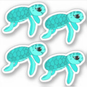 Turtley coole Meeresschildkröte Aufkleber (Vorderseite)