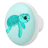 Turtley coole Meeresschildkröte Keramikknauf (Rechts)