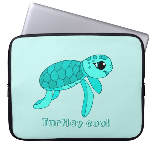 Turtley coole Meeresschildkröte Laptopschutzhülle (Vorderseite)