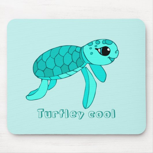 Turtley coole Meeresschildkröte Mousepad (Vorne)