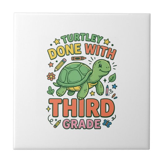 Turtley Fertig mit der dritten Klasse Schildkröten Fliese (Vorderseite)