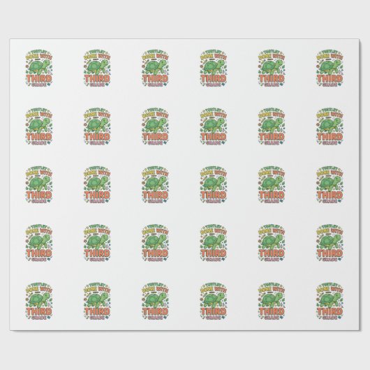 Turtley Fertig mit der dritten Klasse Schildkröten Geschenkpapier (Flach)