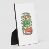 Turtley Fertig mit der dritten Klasse Turtle-Schul Fotoplatte (Seite)