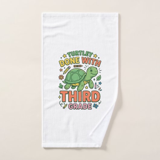 Turtley Fertig mit der dritten Klasse Turtle-Schul Handtuch (Handtuch)