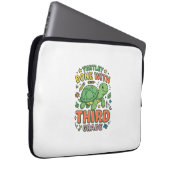 Turtley Fertig mit der dritten Klasse Turtle-Schul Laptopschutzhülle (Vorne Rechts)
