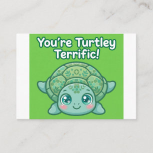 Turtley großartige Lunchbox-Notiz — Ermutigungskar Begleitkarte