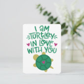 TURTLEY IN LIEBE FEIERTAGSKARTE (Stehend Vorderseite)