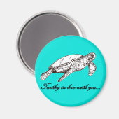 Turtley in Liebe mit Ihrem Magneten Magnet (Vorderseite/Rückseite)