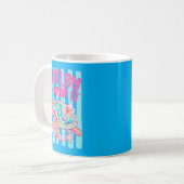 Turtley Over It Funny Sea Turtle Sarcastic Pun Kaffeetasse (Vorderseite Links)
