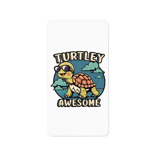 Turtley Phantastisch Adressaufkleber (Vorne)