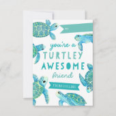 Turtley Phantastisch Classroom Valentinstag Card Einladung (Vorderseite)
