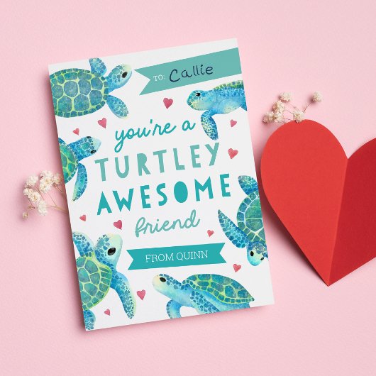 Turtley Phantastisch Classroom Valentinstag Card Einladung