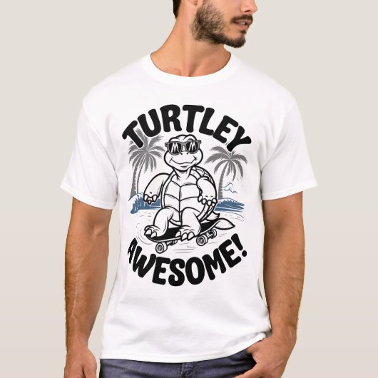 Turtley Phantastisch Funny Turtle - Cooler Skater T-Shirt (Vorderseite)