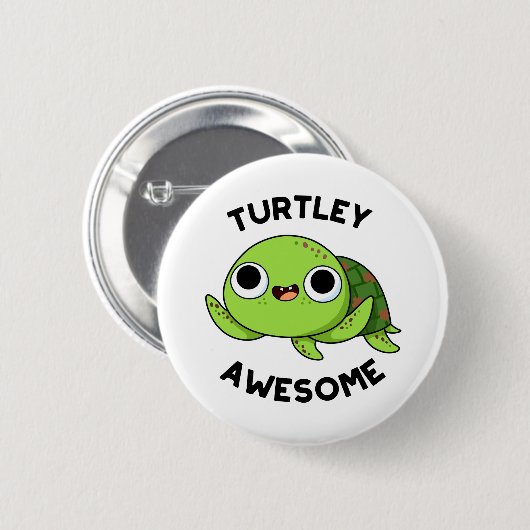 Turtley Phantastisch Funny Turtle Pub Button (Vorne & Hinten)
