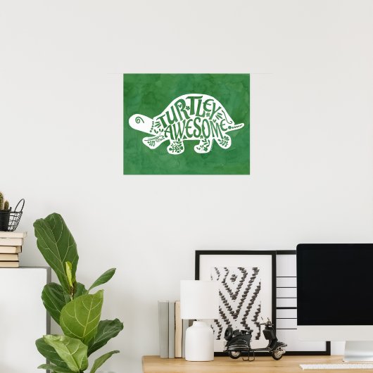 Turtley Phantastisch Tortoise Funny Turtle Pun Sul Poster (Heimbüro)