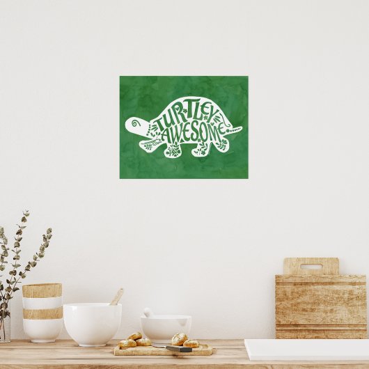 Turtley Phantastisch Tortoise Funny Turtle Pun Sul Poster (Küche)