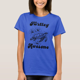 Turtley Phantastisch, Turtle mit Blume T-Shirt