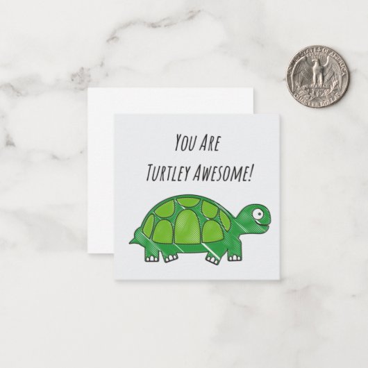Turtley Phantastische Note Card Mitteilungskarte (Vorderseite/Rückseite Beispiel)