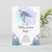 Turtley Phantastische Party Einladung (Stehend Vorderseite)