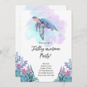 Turtley Phantastische Party Einladung (Vorne/Hinten)