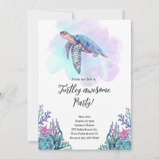 Turtley Phantastische Party Einladung