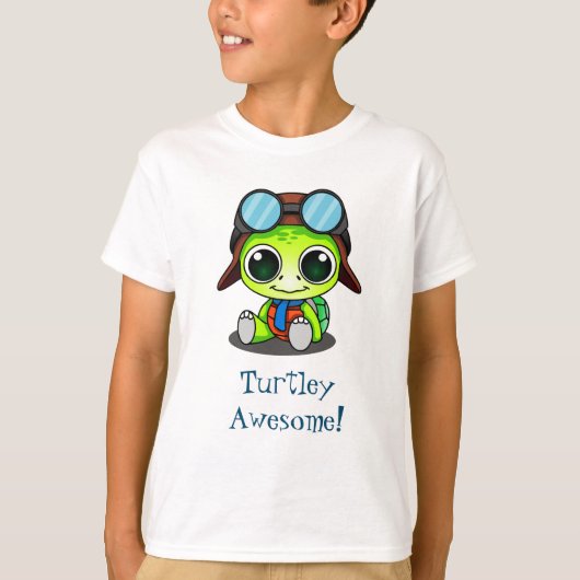 Turtley Phantastischer Niedlicher Cartoon Turtle i T-Shirt (Vorderseite)