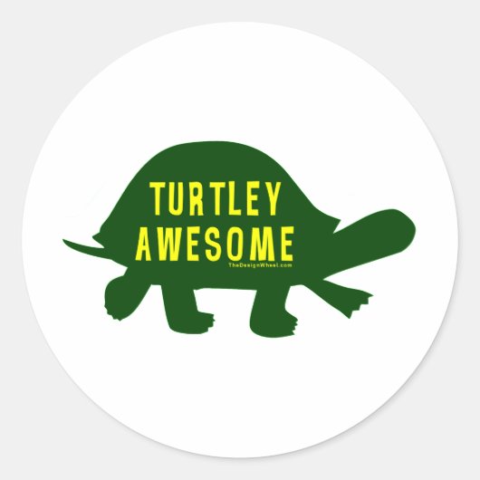 Turtley Totally Phantastisch Runder Aufkleber (Vorderseite)