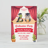 "Turtley Wise: Ein Abschluss Owl-stravaganza!" Einladung (Stehend Vorderseite)